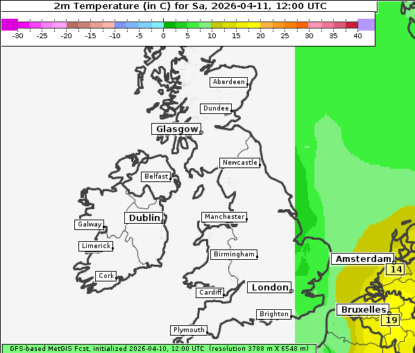 Temperatur, 11. 4. 2026