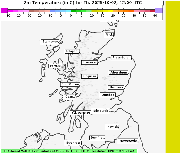 Temperatur, 2. 10. 2025