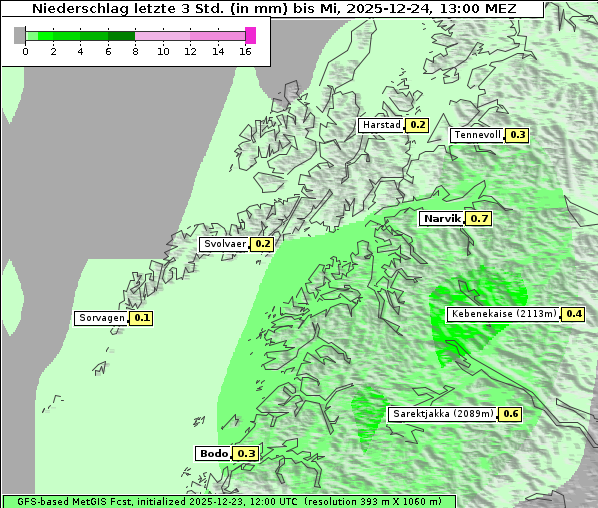 Niederschlag, 24. 12. 2025