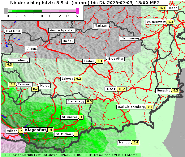 Niederschlag, 3. 2. 2026