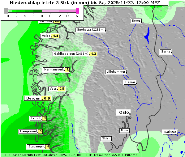 Niederschlag, 22. 11. 2025
