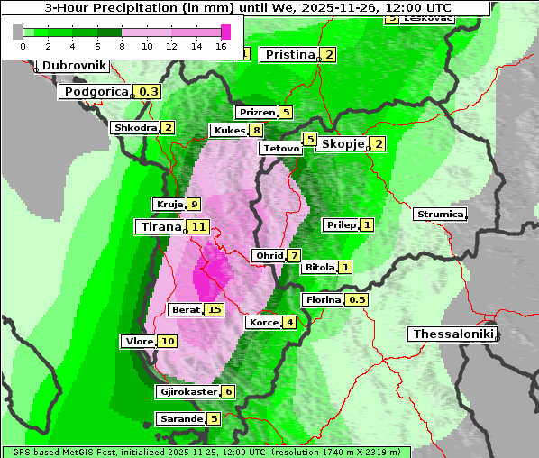 Niederschlag, 26. 11. 2025