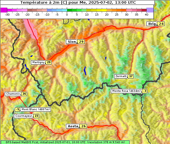 Temperatur, 2. 7. 2025