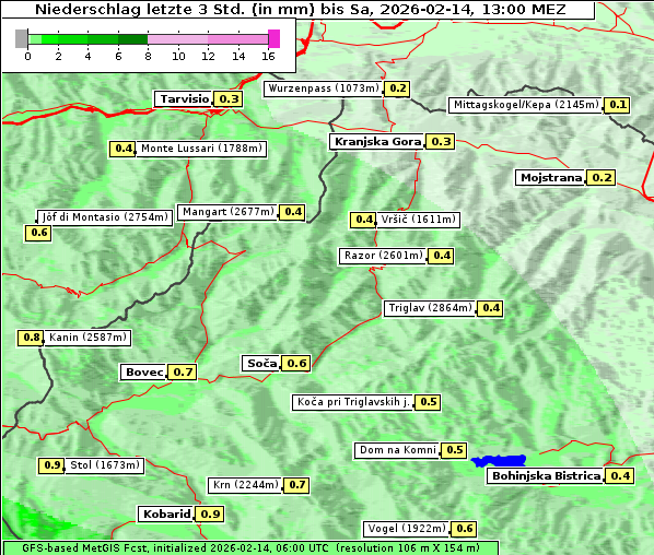 Niederschlag, 14. 2. 2026