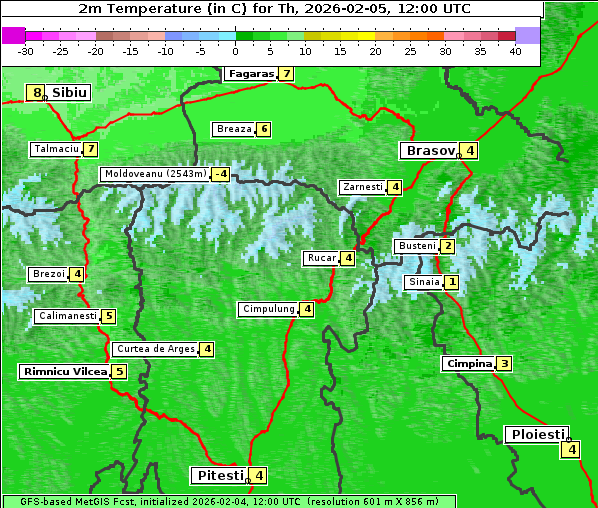 Temperatur, 5. 2. 2026