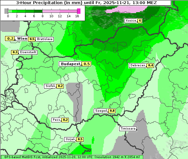 Niederschlag, 21. 11. 2025