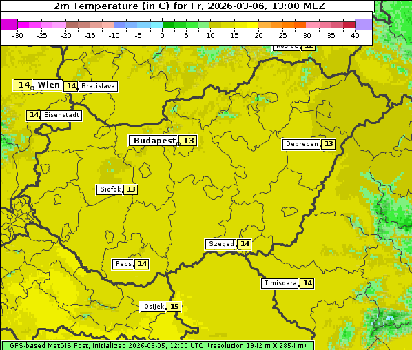 Temperatur, 6. 3. 2026