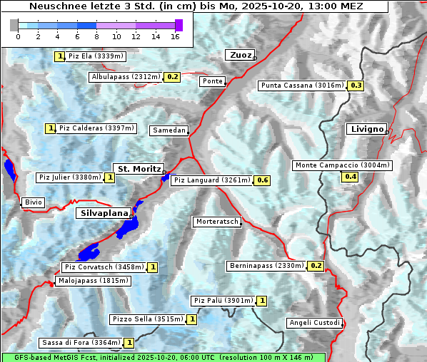 Neuschnee, 20. 10. 2025