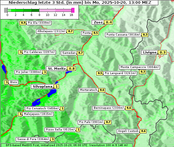 Niederschlag, 20. 10. 2025