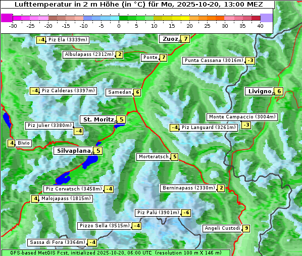 Temperatur, 20. 10. 2025
