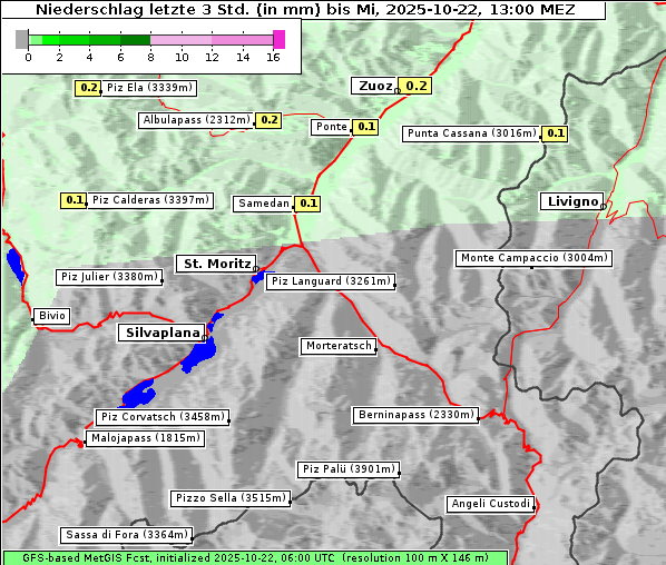 Niederschlag, 22. 10. 2025