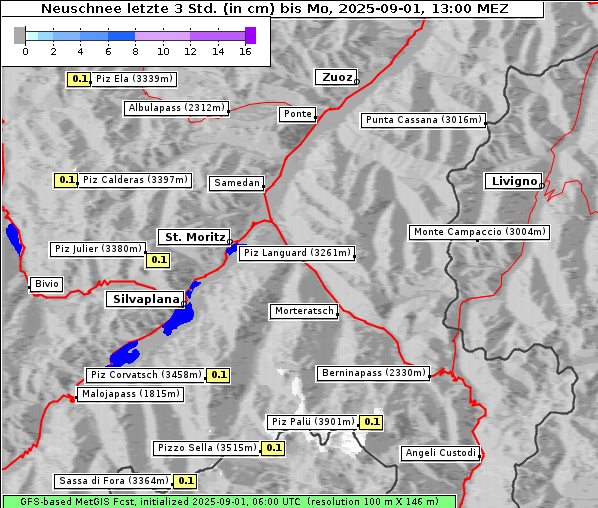 Neuschnee, 1. 9. 2025