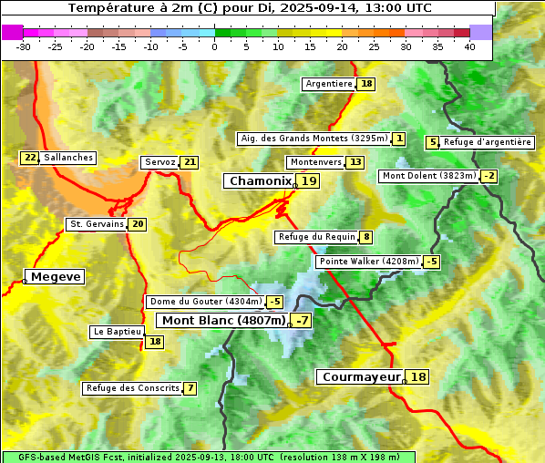 Temperatur, 14. 9. 2025