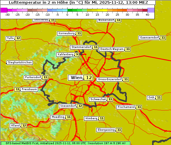 Temperatur, 12. 11. 2025