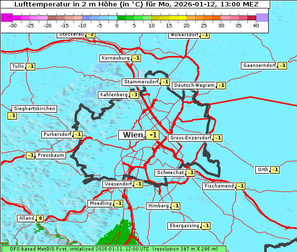 Temperatur, 12. 1. 2026