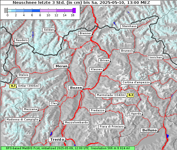 Neuschnee, 10. 5. 2025