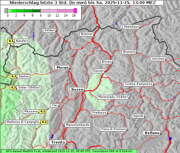 Niederschlag, 15. 11. 2025