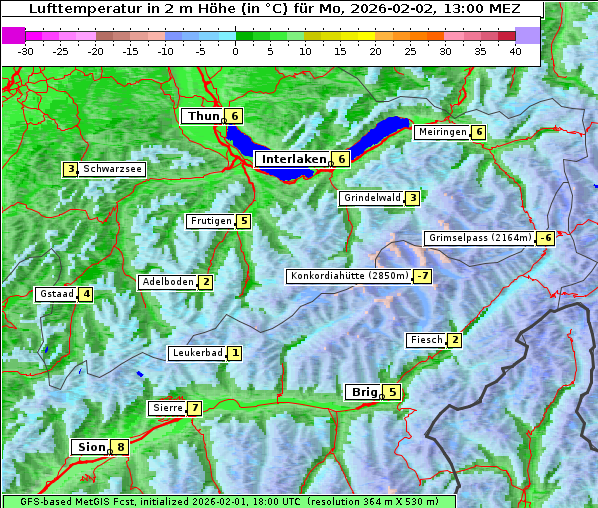 Temperatur, 2. 2. 2026