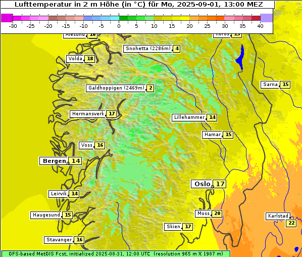 Temperatur, 1. 9. 2025