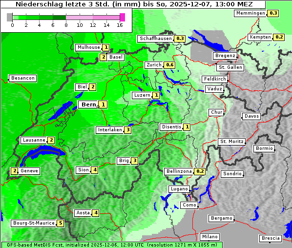 Niederschlag, 7. 12. 2025