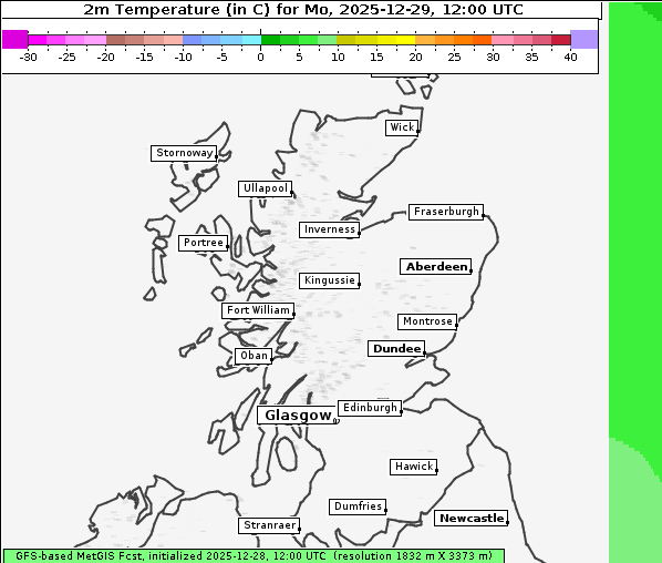Temperatur, 29. 12. 2025