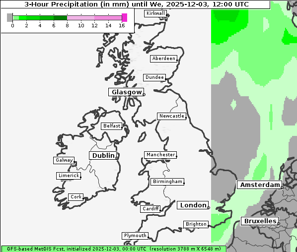 Niederschlag, 3. 12. 2025
