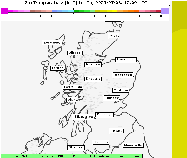 Temperatur, 3. 7. 2025