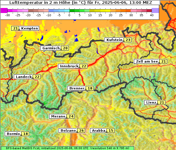 Temperatur, 6. 6. 2025