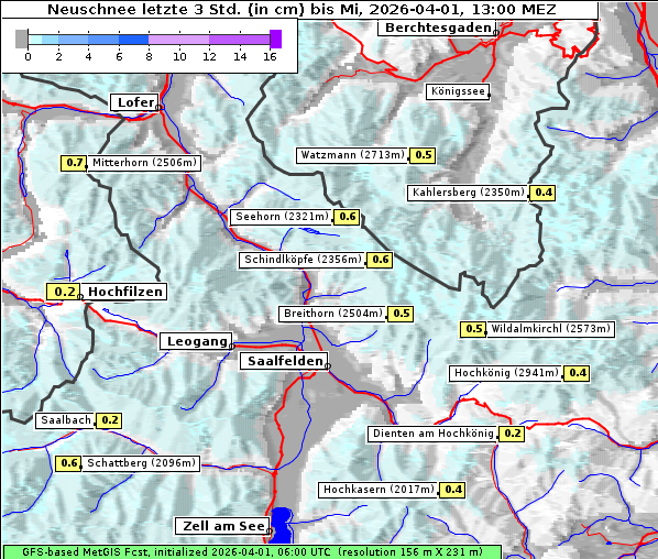 Neuschnee, 1. 4. 2026