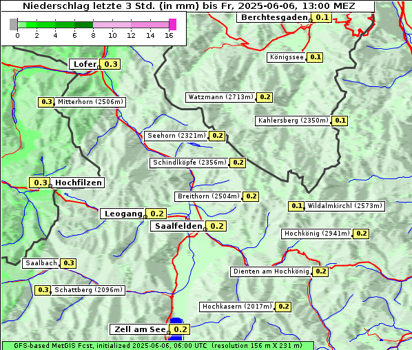 Niederschlag, 6. 6. 2025