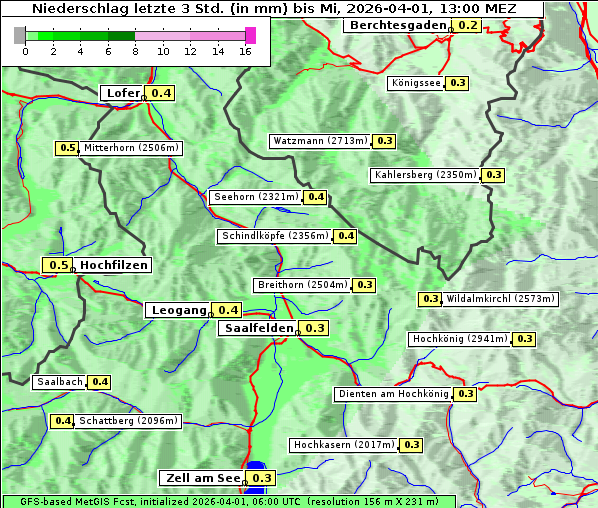 Niederschlag, 1. 4. 2026