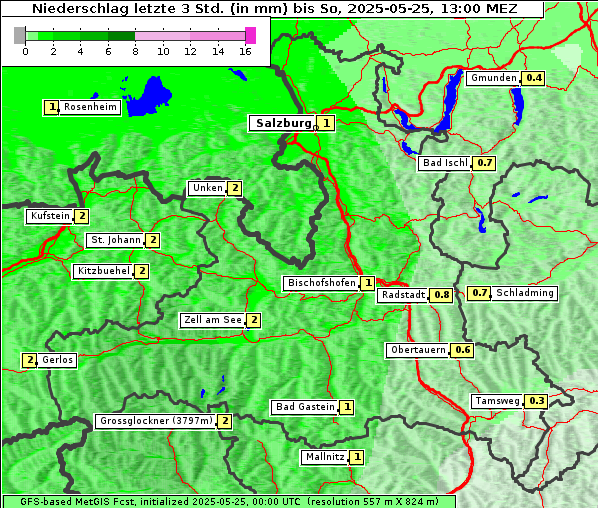 Niederschlag, 25. 5. 2025