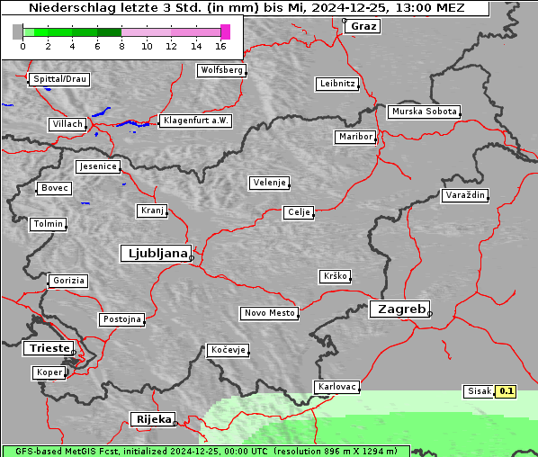 Niederschlag, 25. 12. 2024