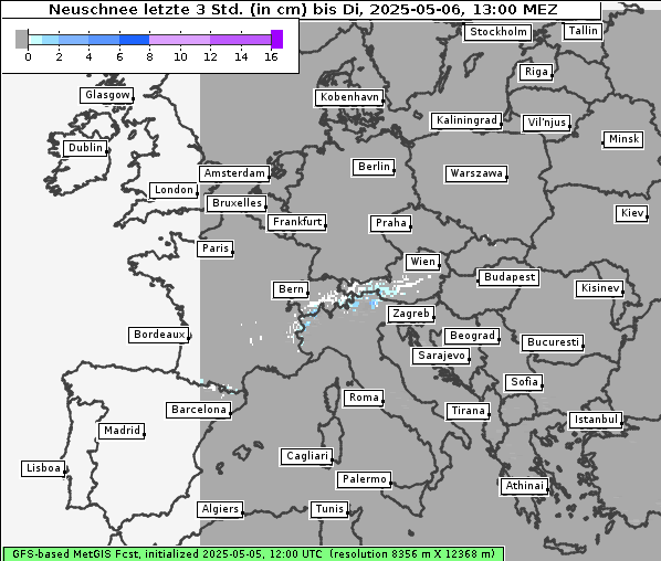 Neuschnee, 6. 5. 2025