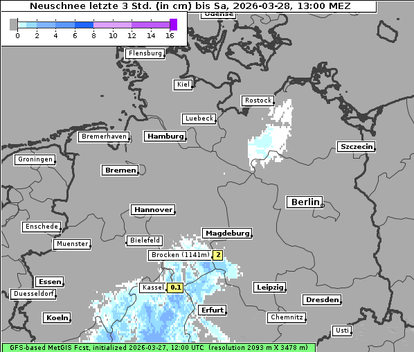 Neuschnee, 28. 3. 2026