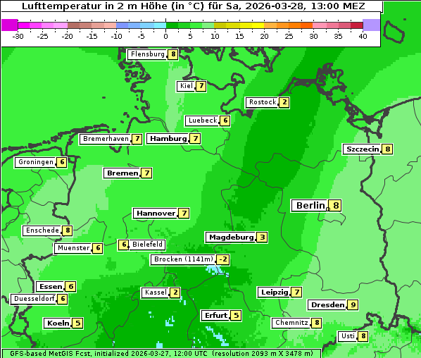 Temperatur, 28. 3. 2026
