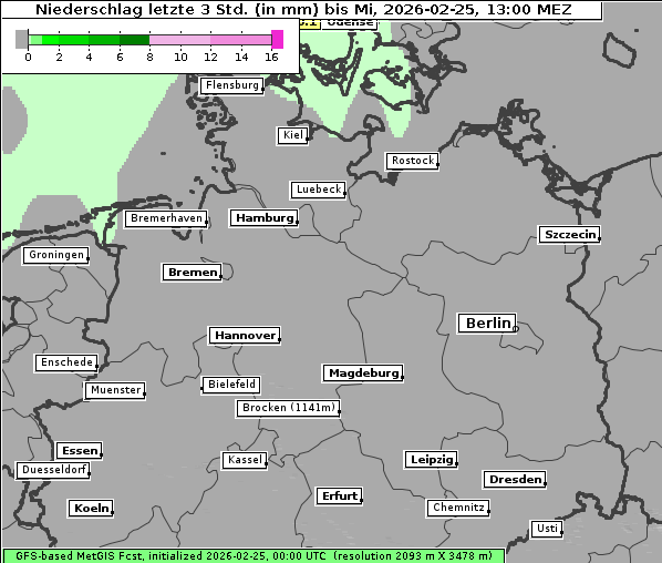 Niederschlag, 25. 2. 2026