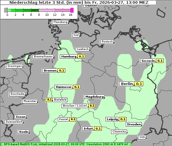Niederschlag, 27. 3. 2026