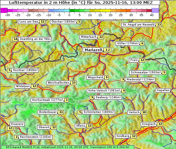Temperatur, 16. 11. 2025