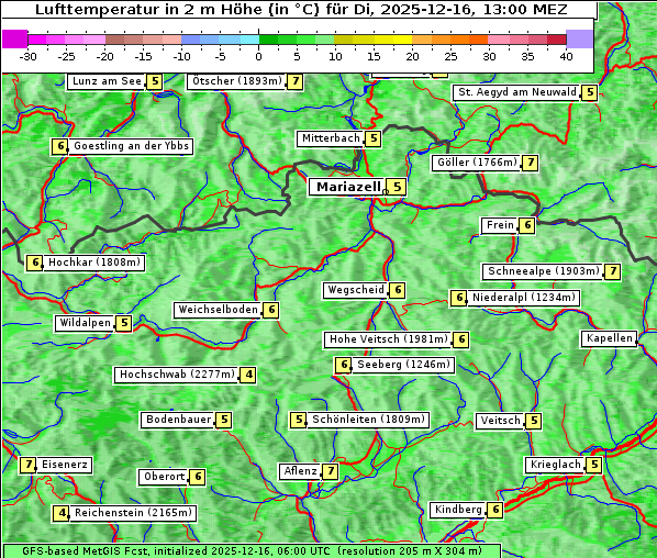 Temperatur, 16. 12. 2025