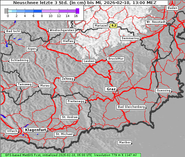 Neuschnee, 18. 2. 2026