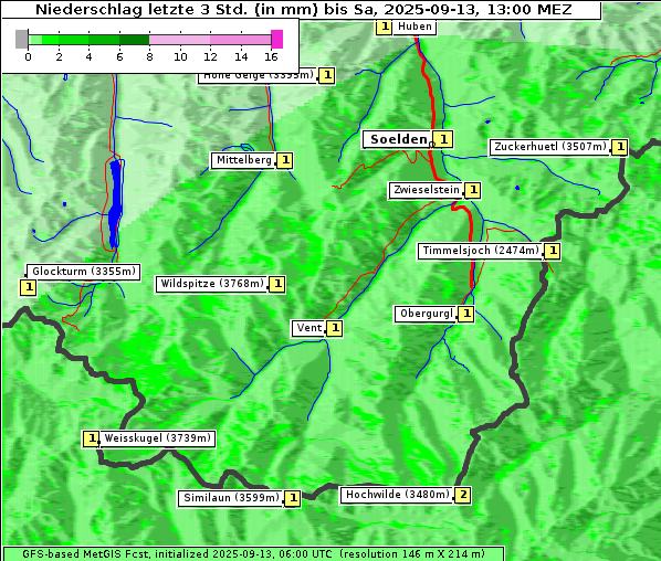 Niederschlag, 13. 9. 2025