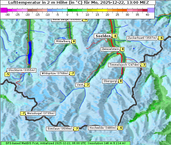Temperatur, 22. 12. 2025