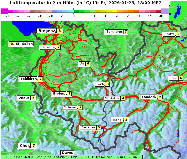 Temperatur, 23. 1. 2026