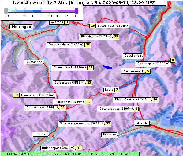 Neuschnee, 14. 3. 2026