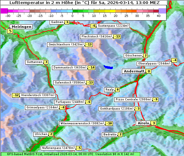 Temperatur, 14. 3. 2026