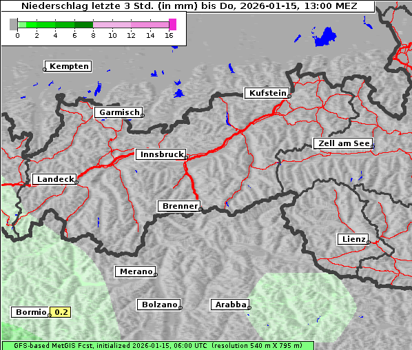 Niederschlag, 15. 1. 2026