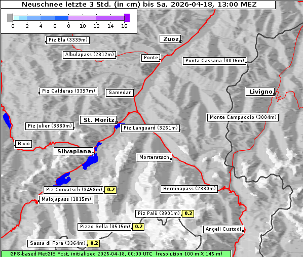 Neuschnee, 18. 4. 2026