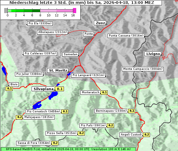 Niederschlag, 18. 4. 2026
