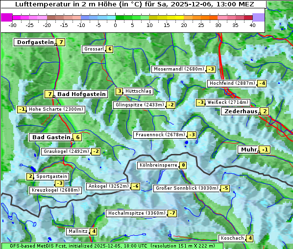 Temperatur, 6. 12. 2025